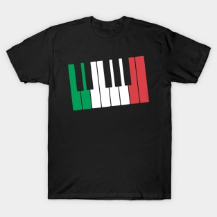 Italian Flag Piano Pianist Italy T-Shirt